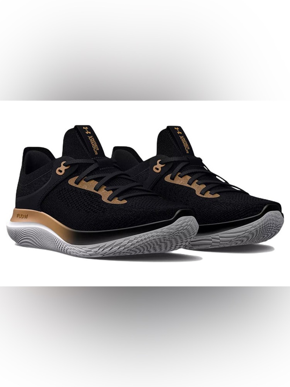 Under Armour FLOW Synchronicity Black gold 10.5 women’s running athletic shoes